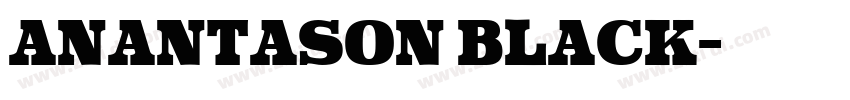 Anantason Black字体转换 Anantason Black字体转换